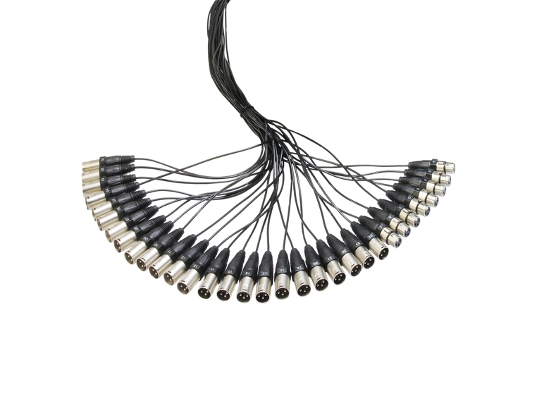 Stageboks 24/8, Metallboks med håndtak 30m - multikabel 